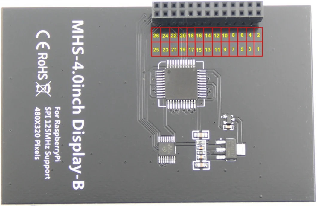 125MHz Spi Signal Input Raspberry Pi LCM Module 4&prime;&prime; 480X320 for Play Video / Game